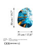 Wallity Pintura decorativa de vidrio templado UV-1104 35 x 50 cm Multicolor